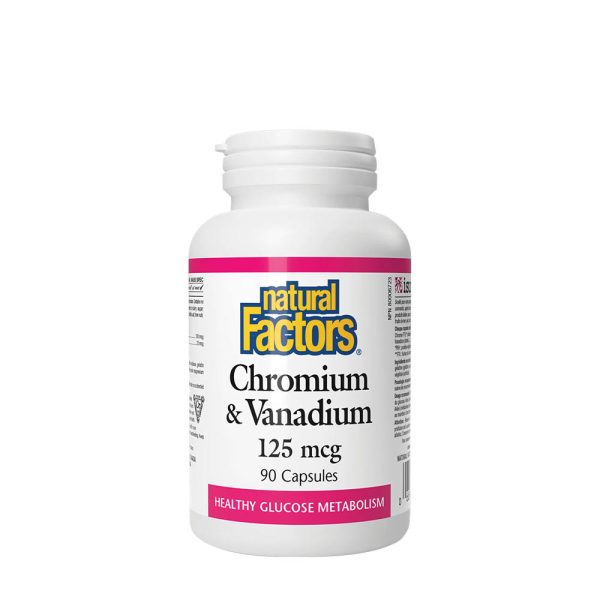 Natural Factors Chromium & Vanadium 125 mcg (90 cápsulas) – imagen 1
