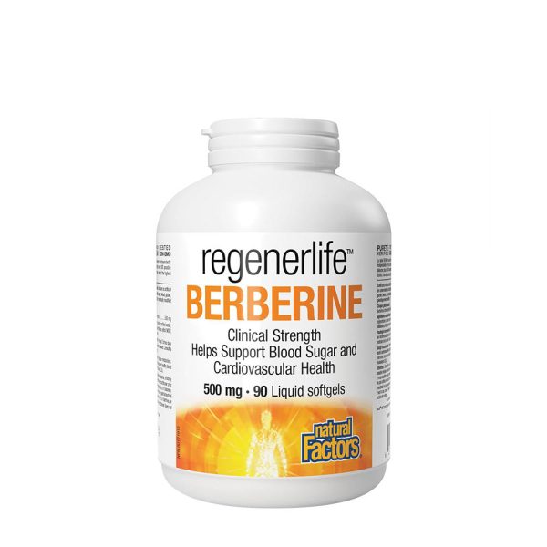 Natural Factors Berberine LipoMicel Matrix - 500 mg Berberine (90 cápsulas blandas) – imagen 1