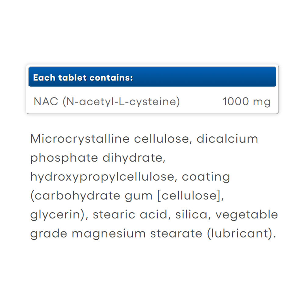Natural Factors N-Acetyl-L-Cysteine 1000 mg (90 comprimidos) – imagen 2 Natural Factors N-Acetyl-L-Cysteine 1000 mg (90 comprimidos) – imagen 2