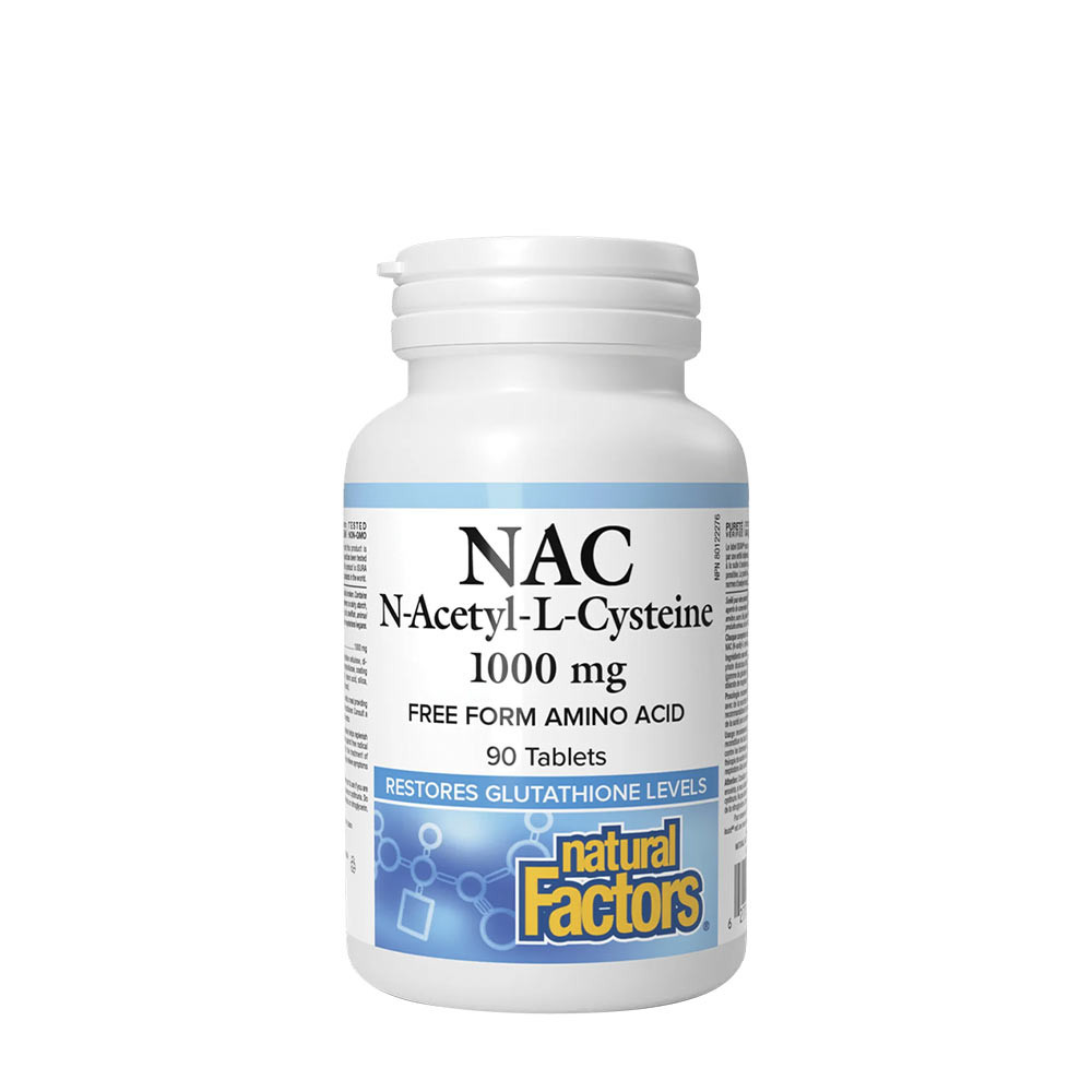 Natural Factors N-Acetyl-L-Cysteine 1000 mg (90 comprimidos) – imagen 1