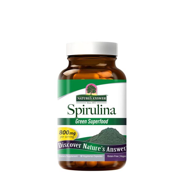 Nature's Answer Spirulina (90 cápsulas vegetales) – imagen 1