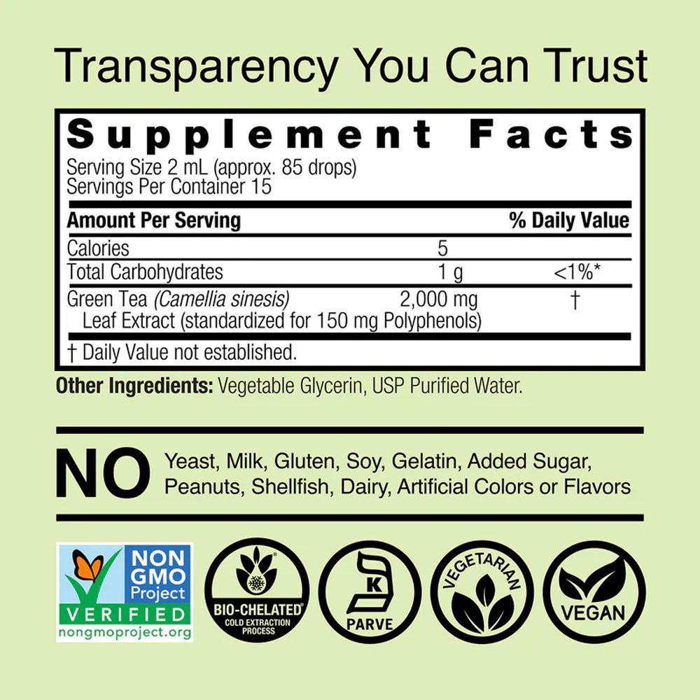 Nature's Answer té verde extracto (30 ml) – imagen 2 Nature's Answer té verde extracto (30 ml) – imagen 2