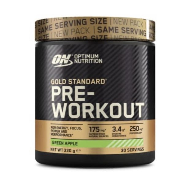 Optimum Nutrition Gold Standard Pre-Workout 330 g — sabor manzana