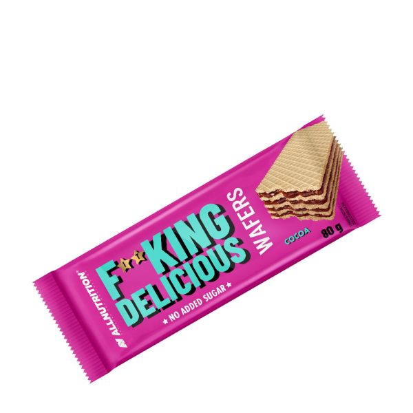 Allnutrition Fitking Delicious Wafers (80 g, Cacao) – imagen 1