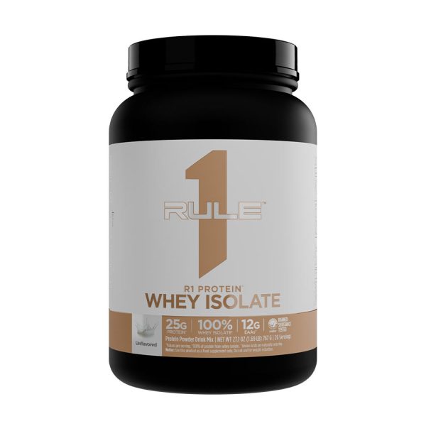 Rule1 Naturally Flavored R1 proteína Whey Isolate (1.5 lbs, Naturally sin sabor) – imagen 1