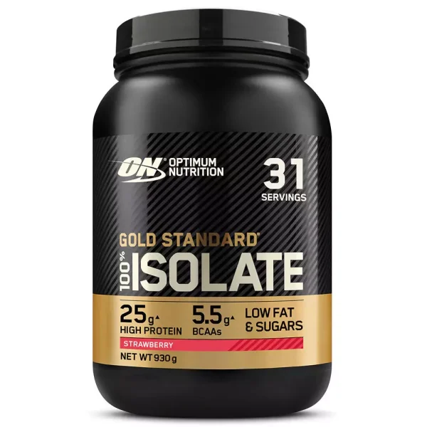 Optimum Nutrition Gold Standard 100% Isolate 930 g — sabor fresa